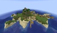 A village on an isolated item (Image via u/Plebiain)